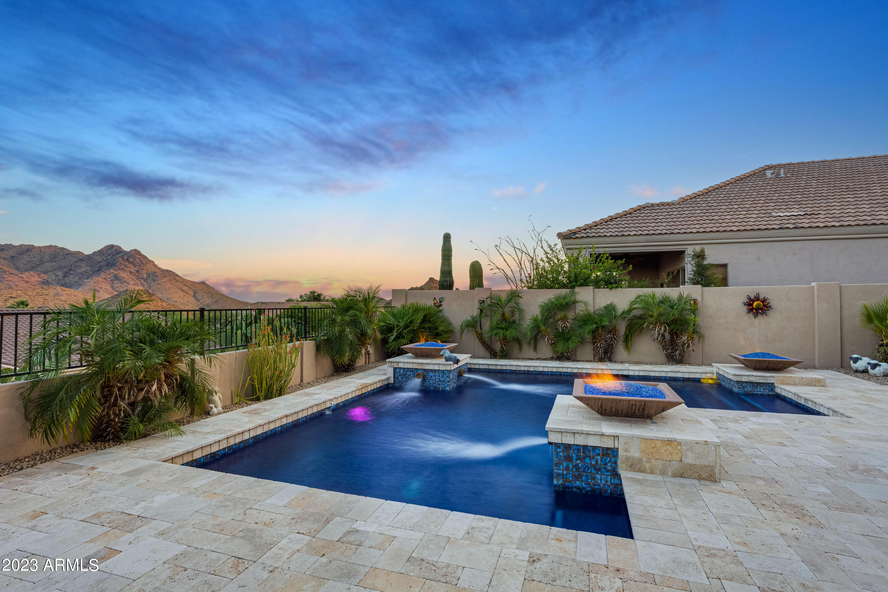 11523 East Ranch Gate Road Scottsdale, AZ 85255 - Photo 43 of 55 Pool Twilight 2