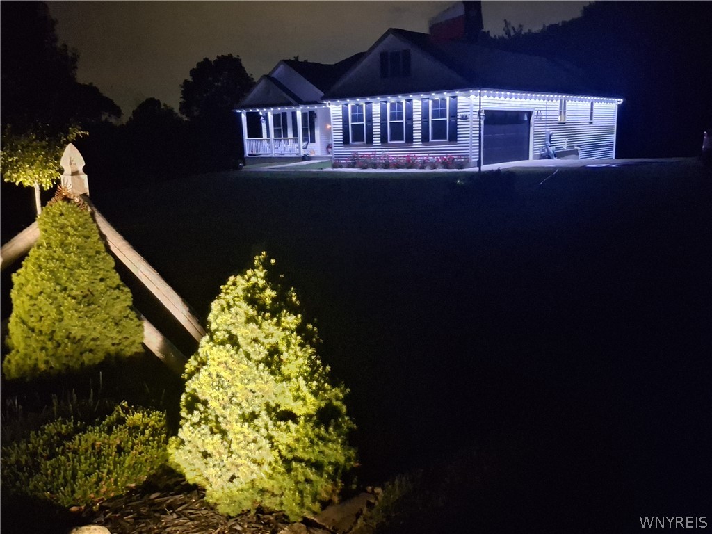 3816 Hardt Road Eden, NY 14057 - Photo 50 of 50 House at Night with LED lighting
