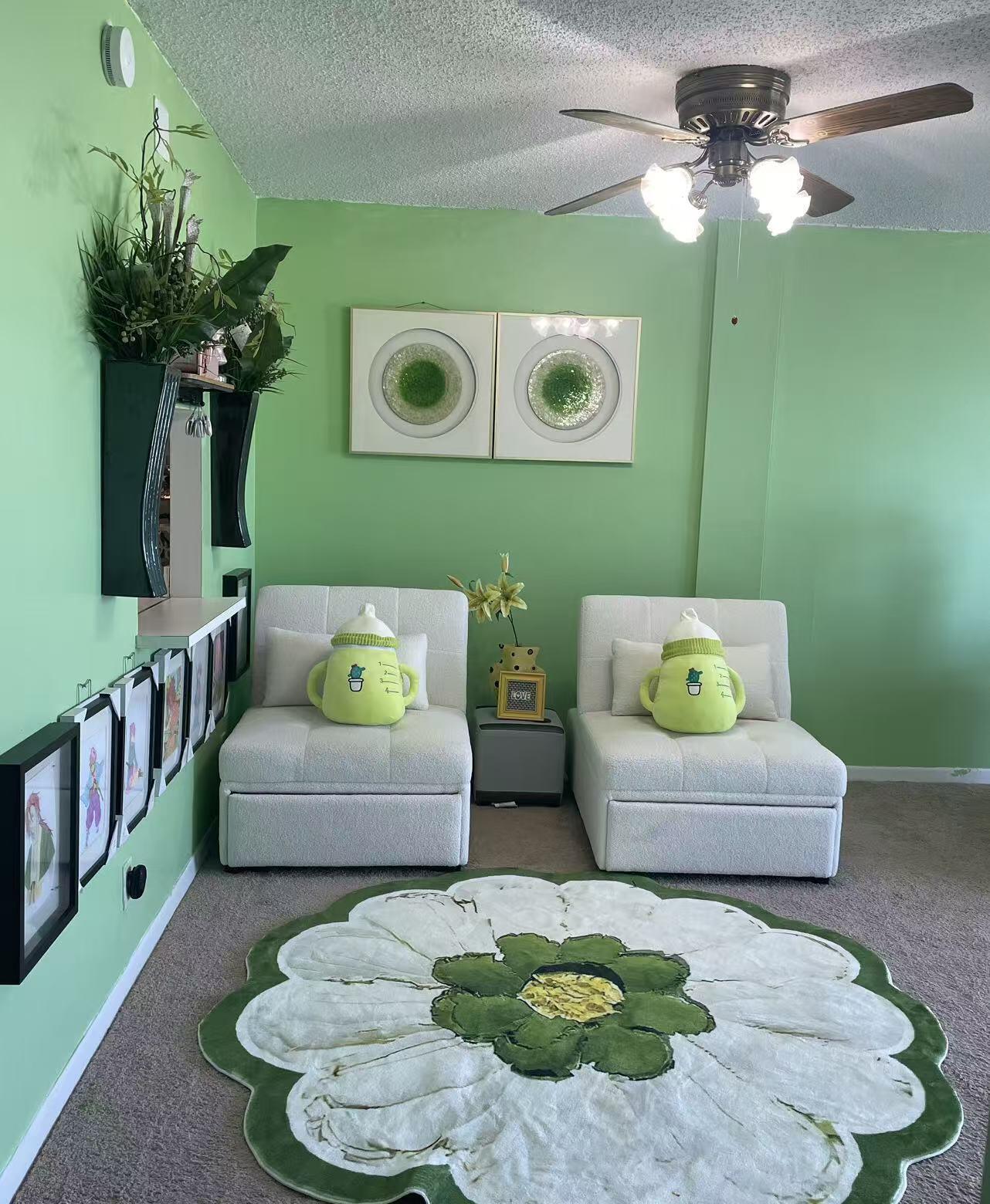 500 Executive Center Drive, Unit 3F West Palm Beach, FL 33401 - Photo 7 of 20 a living room with furniture and a chandelier