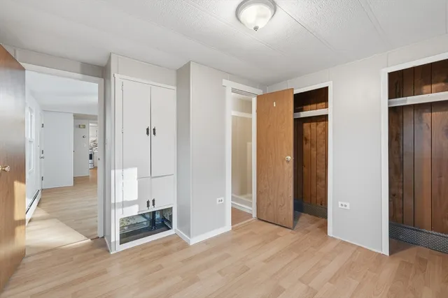 wooden floor and windows in a room