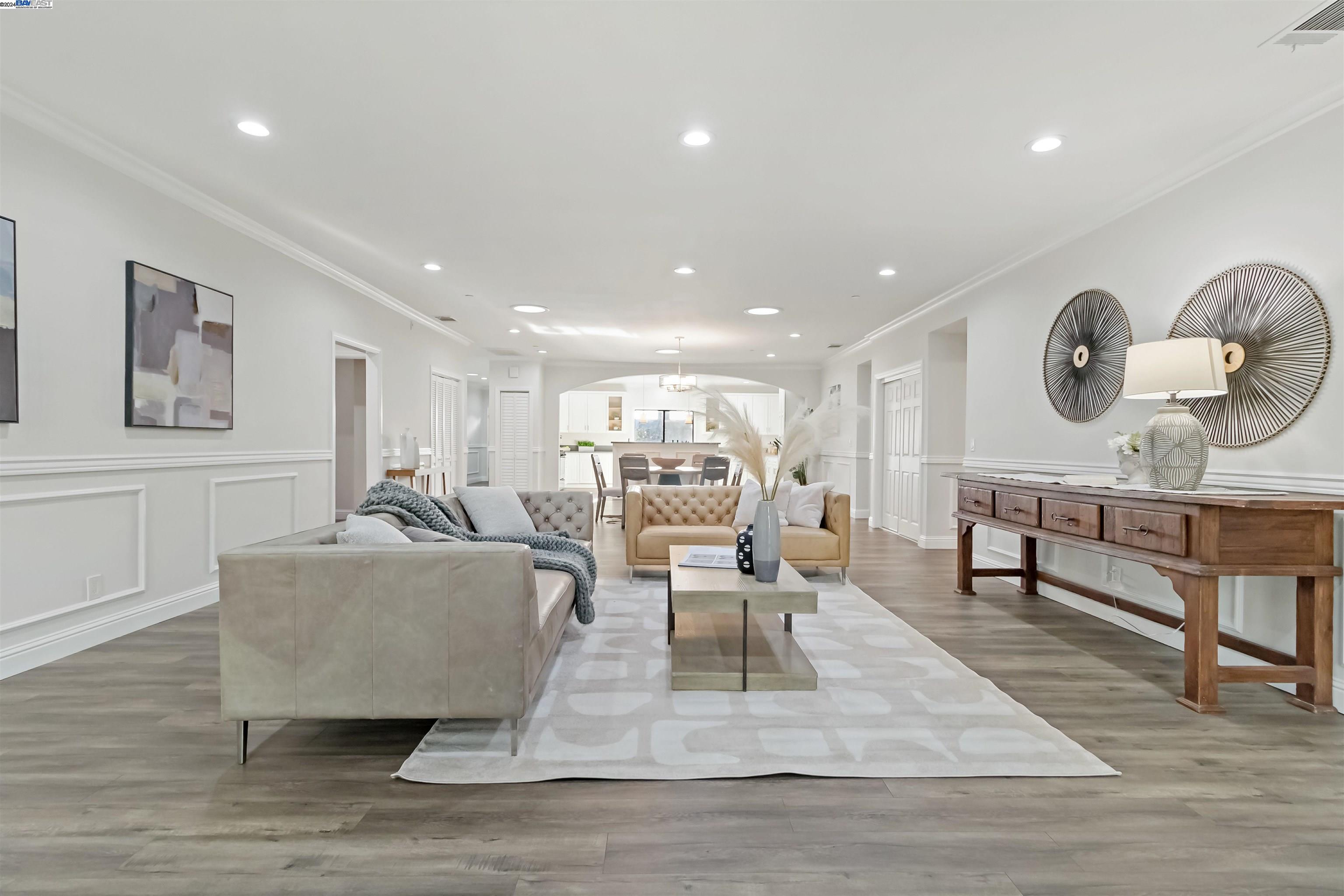 Warm Springs Fremont, CA 94539 - Photo 11 of 27 a living room with furniture and kitchen view