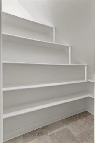 a close up view of closet