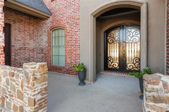 a view of front door of house