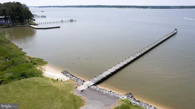 a view of a lake with a large outdoor space
