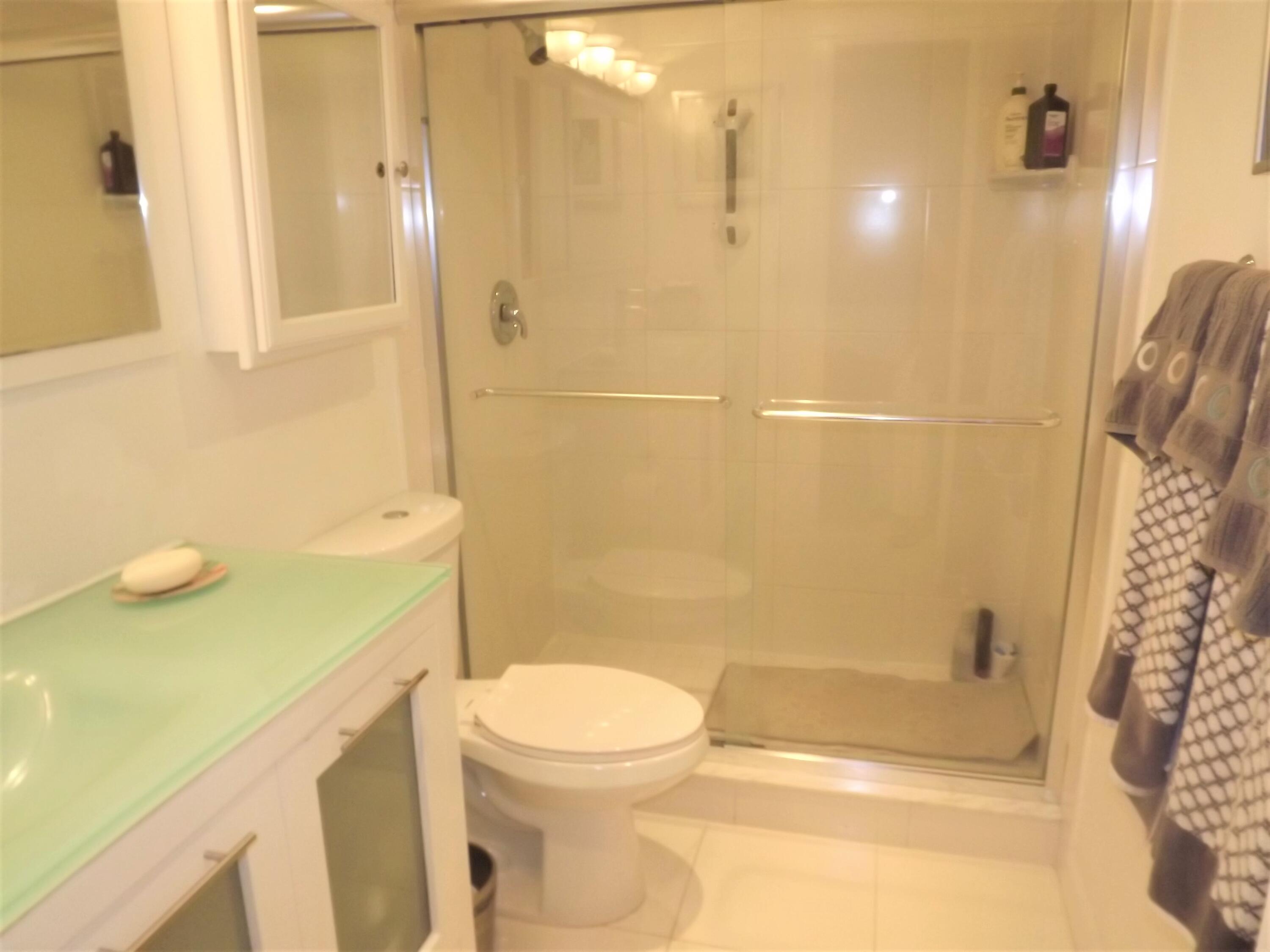 859 Jeffery Street, Unit 702 Boca Raton, FL 33487 - Photo 21 of 40 a bathroom with a sink and a shower