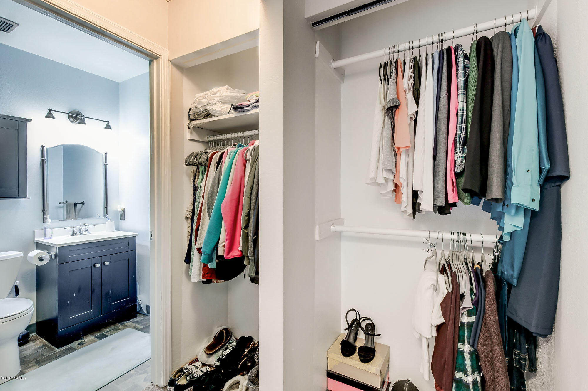 1200 South Riordan Ranch Street, Unit 16126 Flagstaff, AZ 86001 - Photo 16 of 21 Master Closet and Bathroom