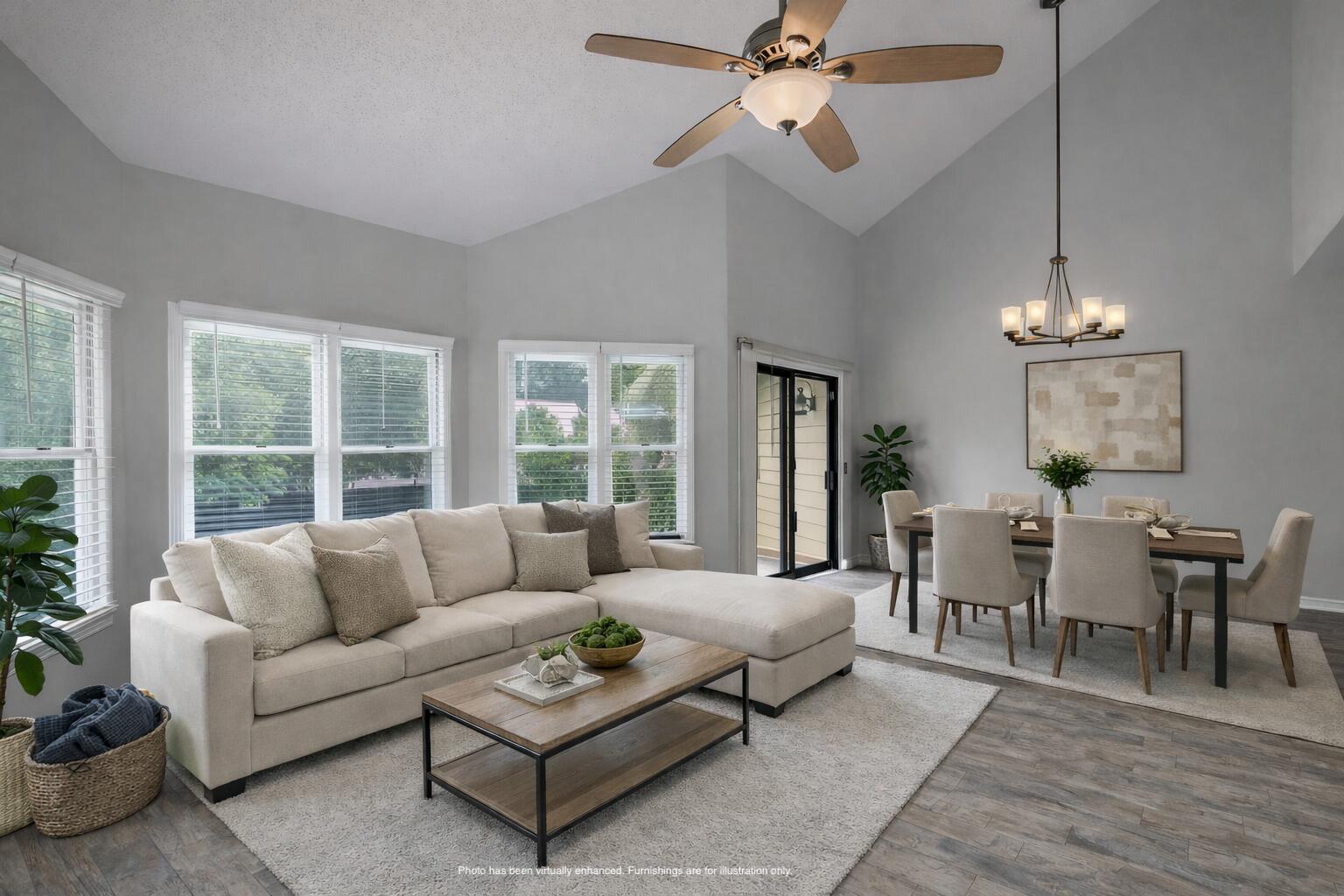 1850 Atlantic Drive, Unit 221 Columbia, SC 29210 - Photo 9 of 10 Living & Dining Room Virtually Enhanced