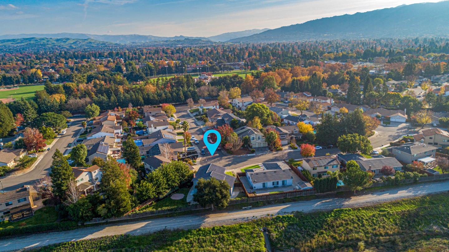 3253 Cheryl Circle Pleasanton, CA 94588 - Photo 37 of 37 an aerial view of residential house with outdoor space and lake view