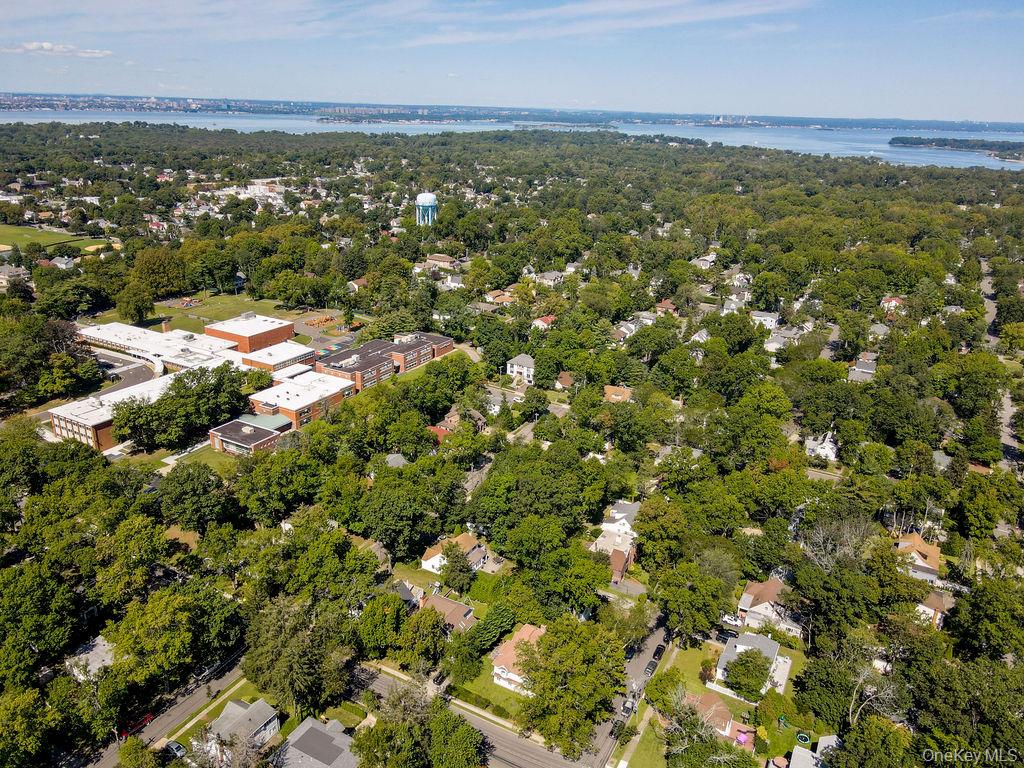 60 Plymouth Road Great Neck, NY 11023 - Photo 9 of 36 Aerial perspective of suburban area featuring a nearby body of water