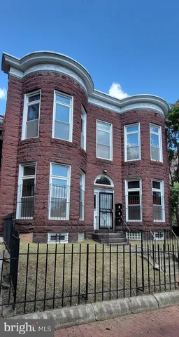 a front view of a building