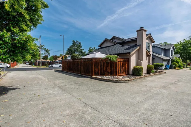 a view of a street with houses