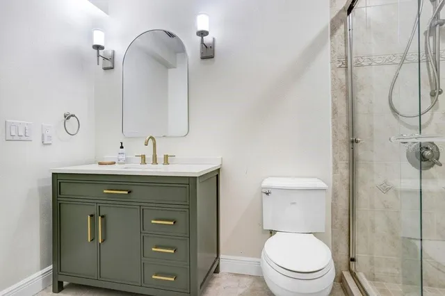 a swimming pool with a outdoor seating