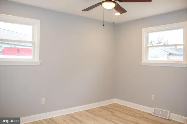 an empty room with a window