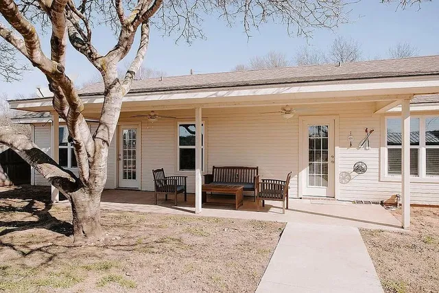 a view of a entryway door of the house