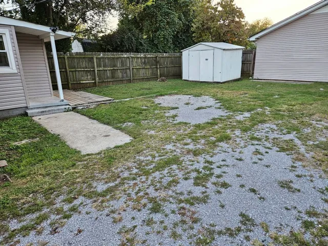 a backyard of a house