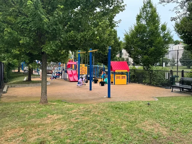 a view of outdoor space with garden and patio