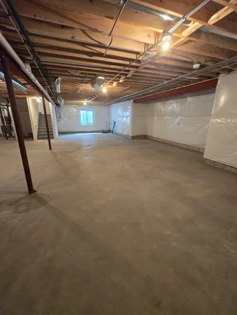 a view of a garage