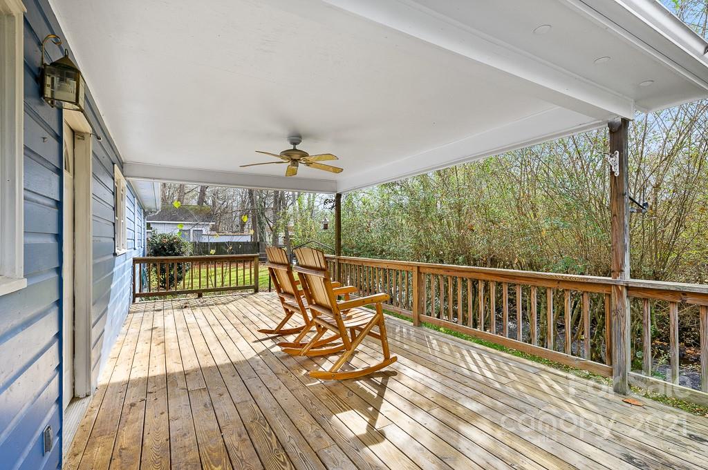 14 Browning Road Waynesville, NC 28786 - Photo 19 of 26 a view of a balcony with wooden floor
