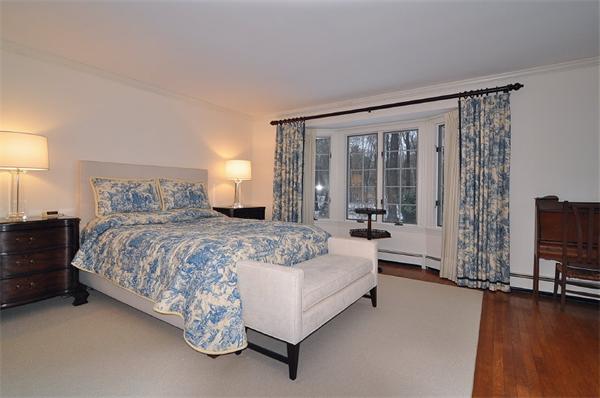 115 Winding River Road Needham, MA 02492 - Photo 6 of 15 a spacious bedroom with a bed and a flat screen tv