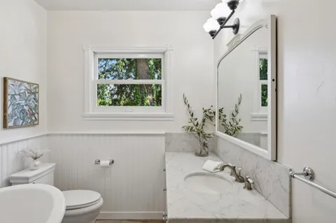 a view of a backyard of a house