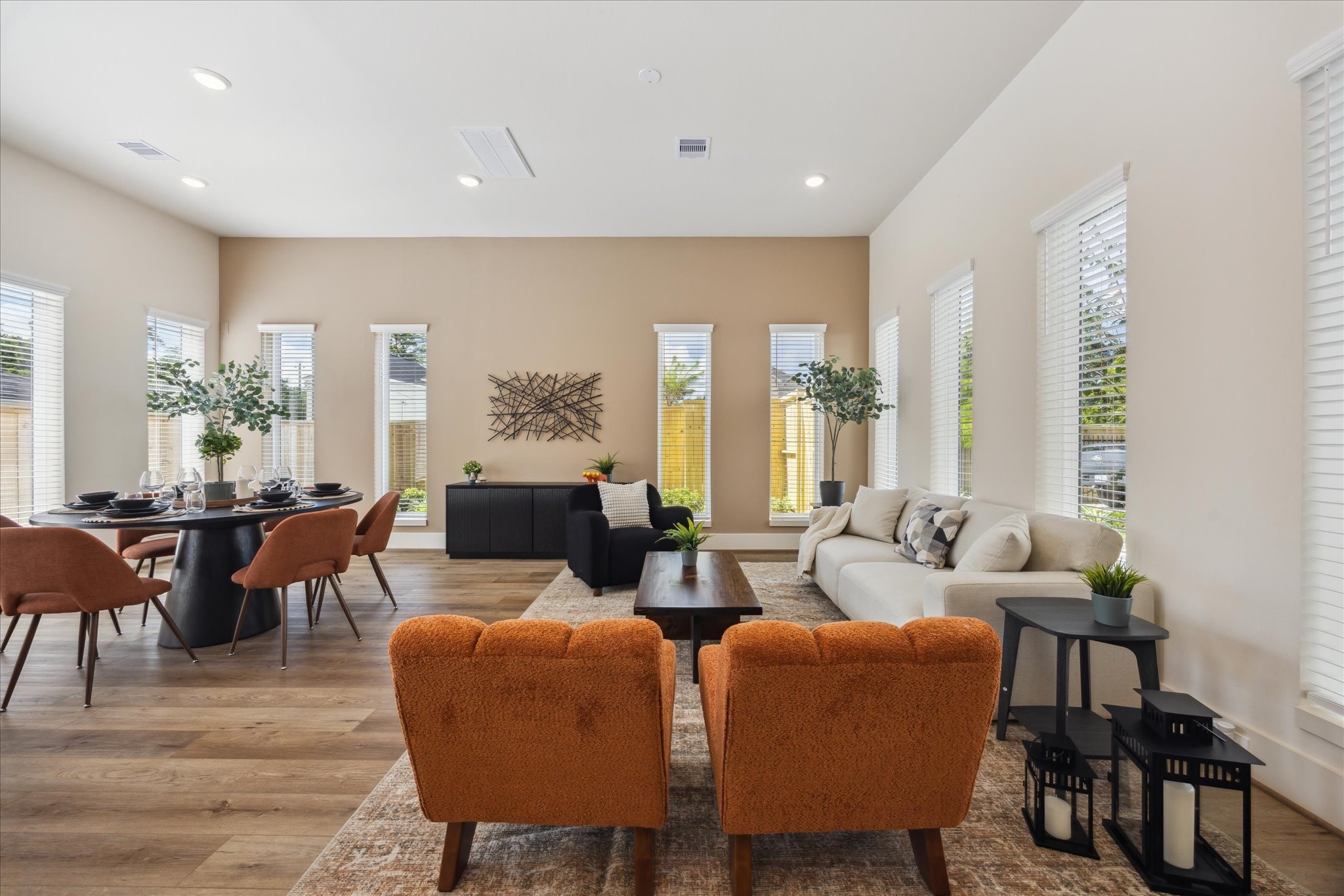 5903 Urban Pines Street Houston, TX 77091 - Photo 6 of 42 a living room with furniture and wooden floor