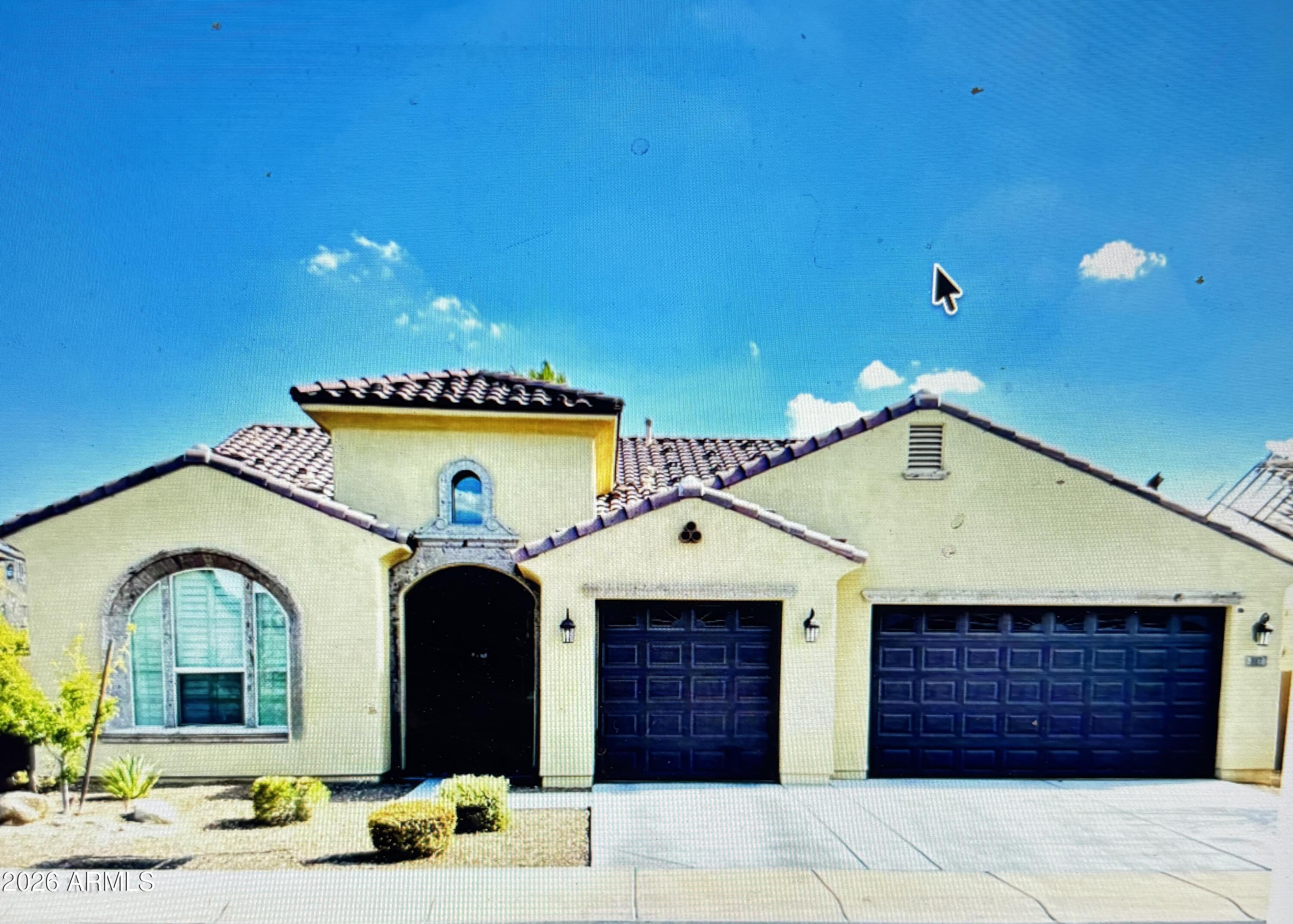 a front view of a house