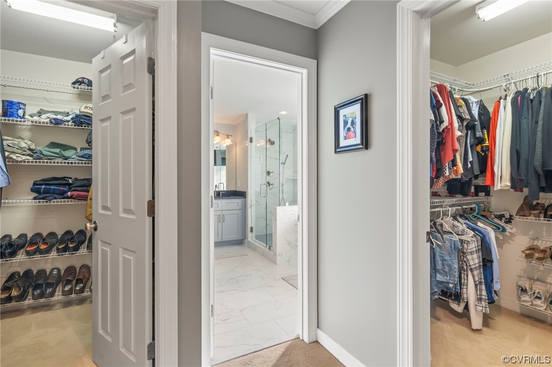 13206 Tipple Point Road Midlothian, VA 23114 - Photo 25 of 50 a view of walk in closet with clothes and shoes
