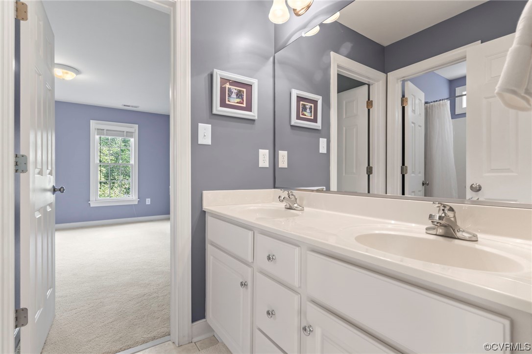 13206 Tipple Point Road Midlothian, VA 23114 - Photo 28 of 50 a bathroom with a sink and a mirror