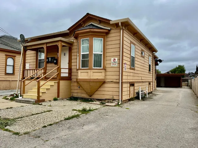 a front view of a house