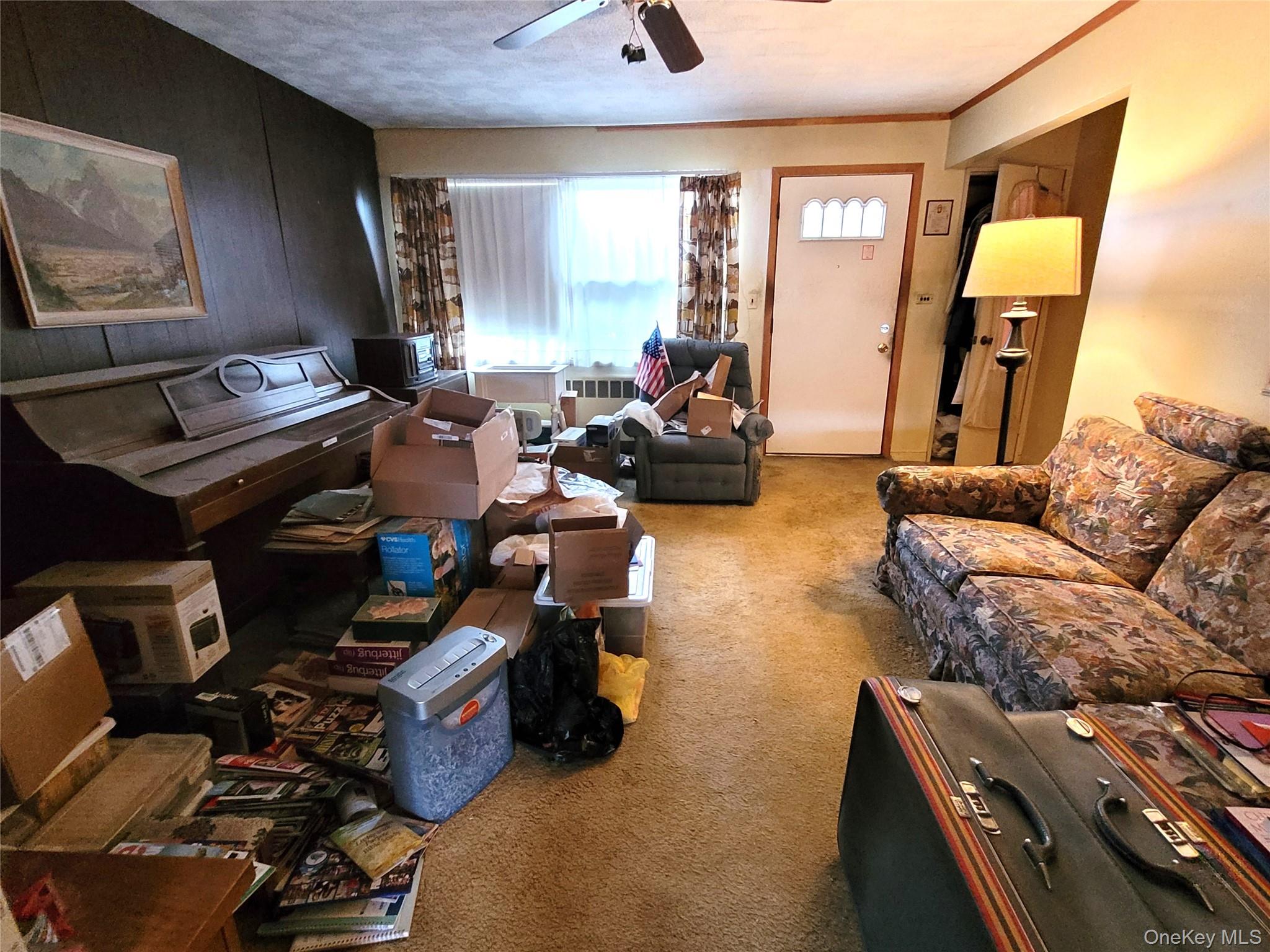 12 Clark Street Plainview, NY 11803 - Photo 5 of 14 a living room with furniture and a flat screen tv