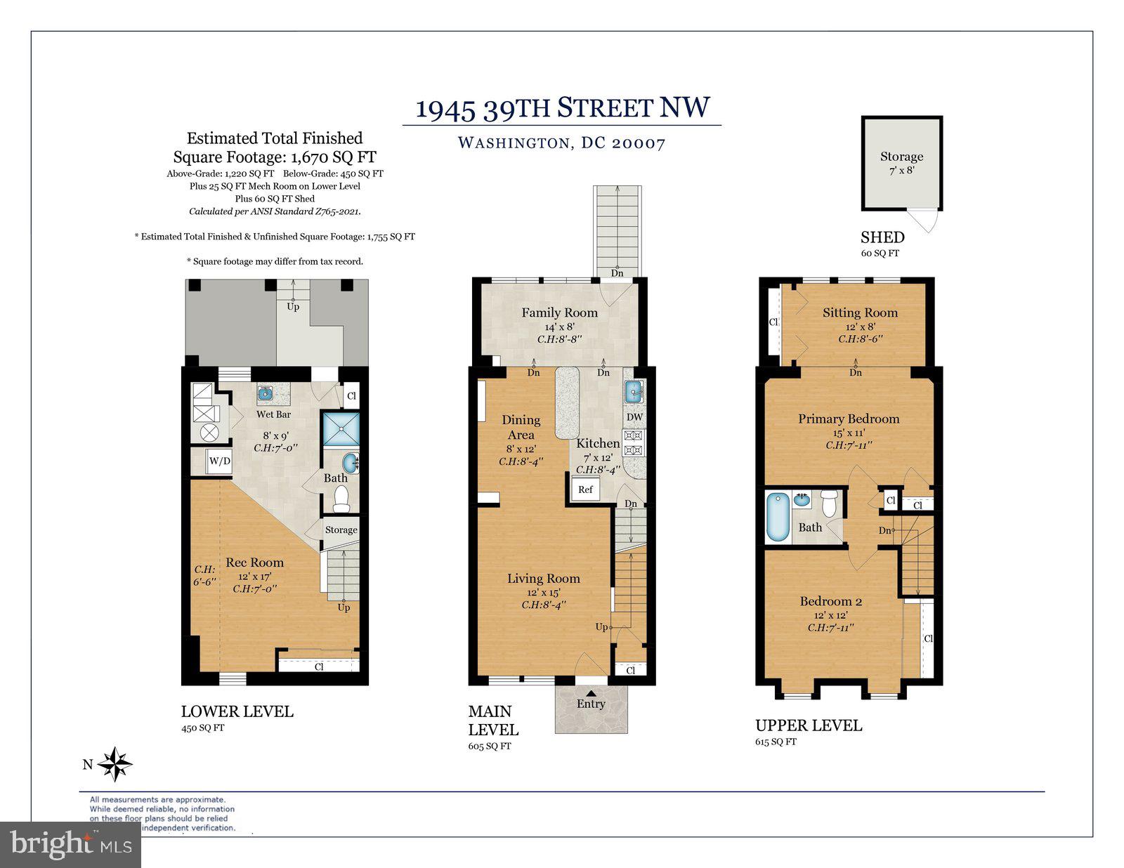 1945 39th Street Northwest Washington, DC 20007 - Photo 29 of 29 1945 39th St NW Floor Plan