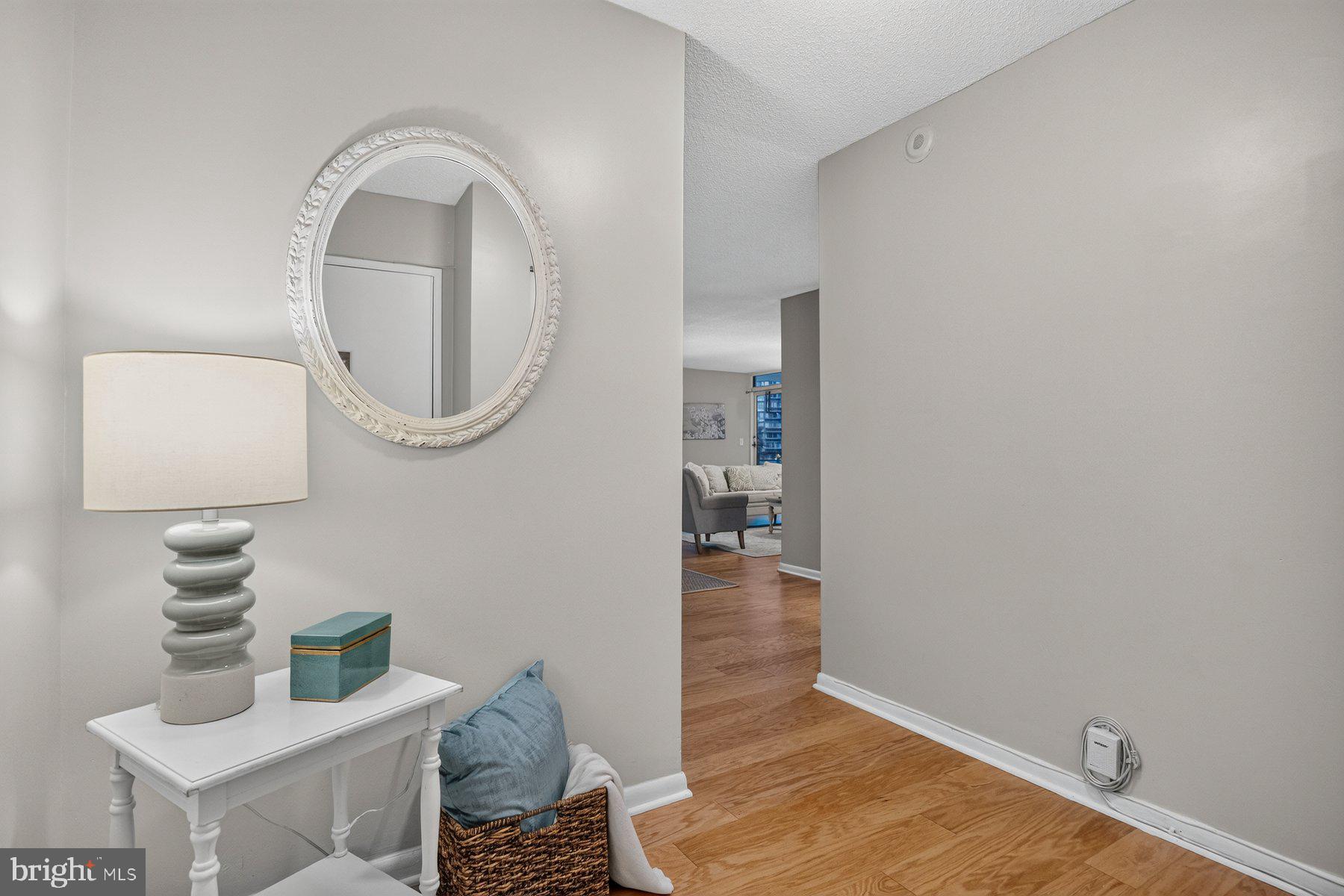 Inviting entryway with modern charm.