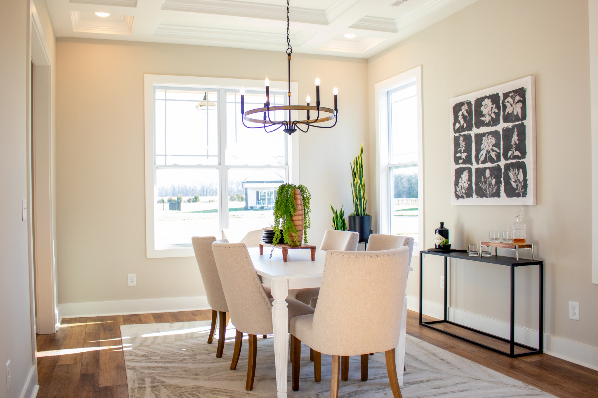 5708 Mullendore Court Murfreesboro, TN 37127 - Photo 18 of 47 a dining room with furniture a chandelier and wooden floor