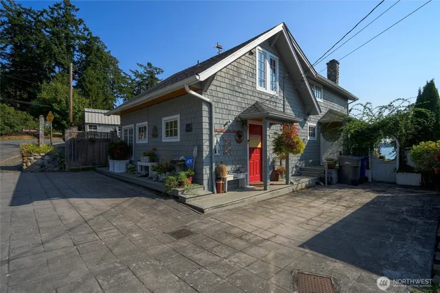 a view of a house with a patio