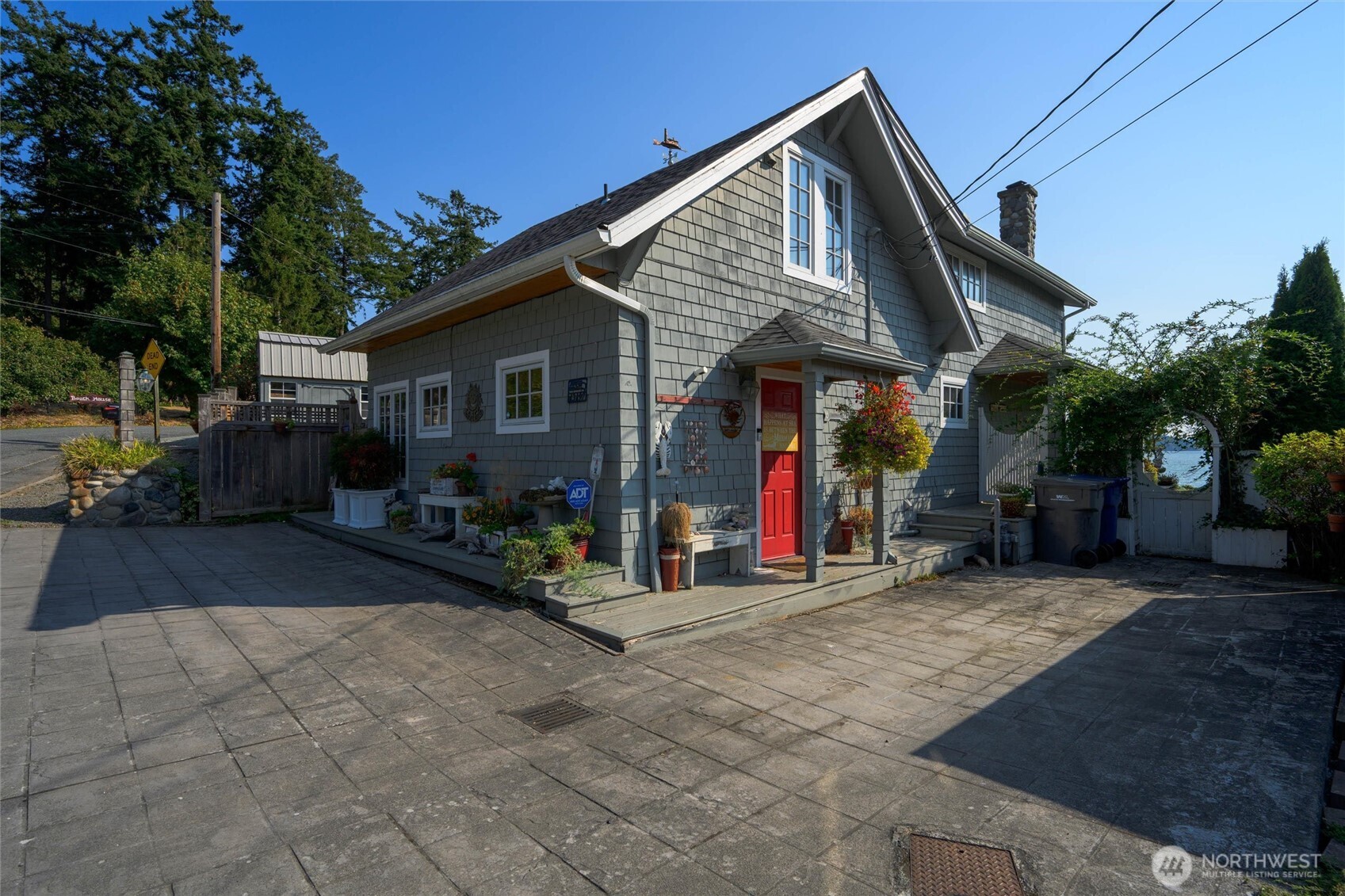 a view of a house with a patio
