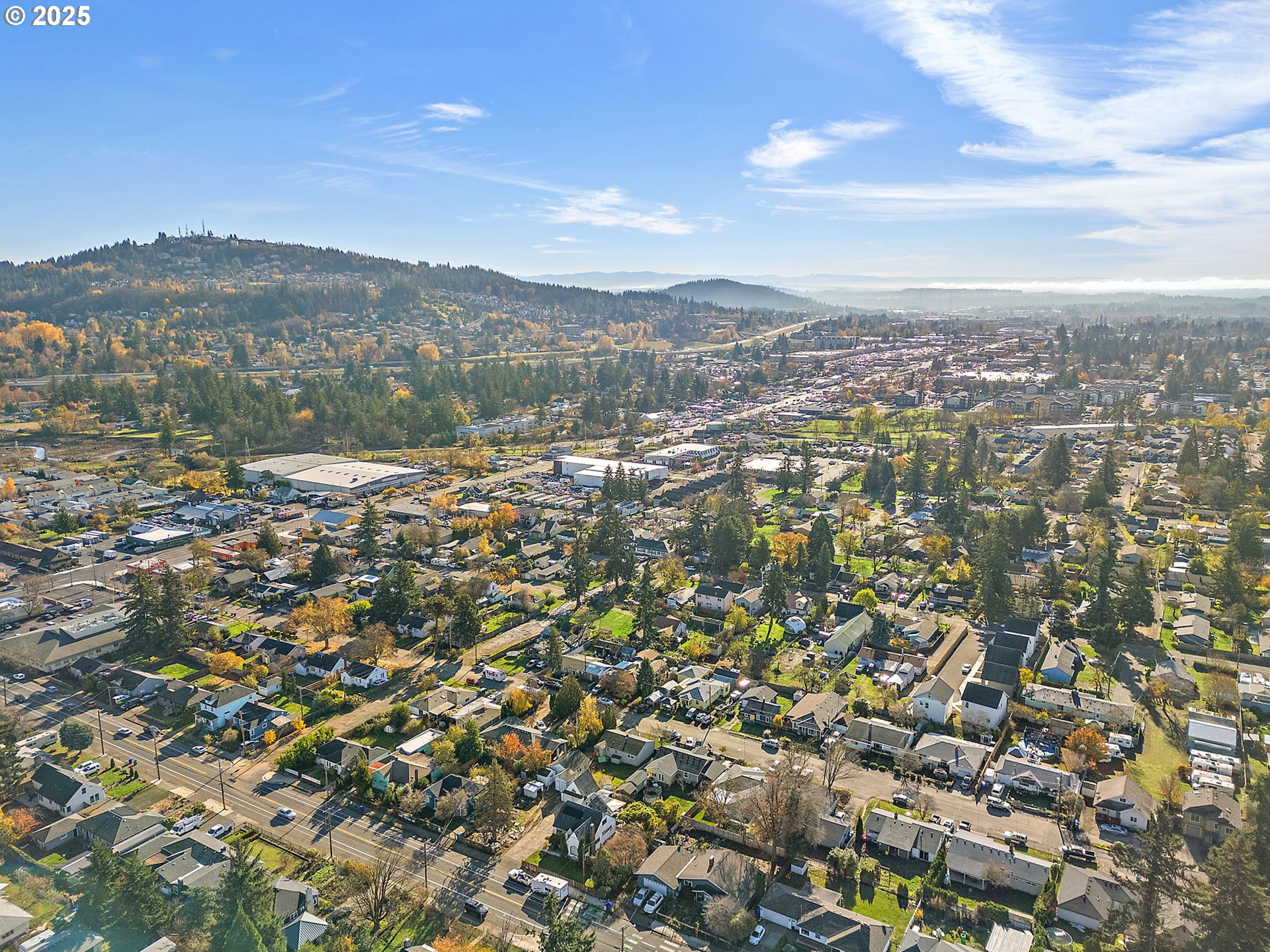 7139 Southeast 78th Avenue Portland, OR 97206 - Photo 36 of 41 an aerial view of residential houses with outdoor space and trees
