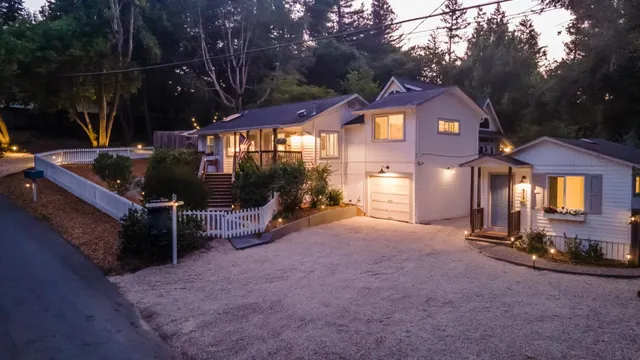 a view of a house with a patio