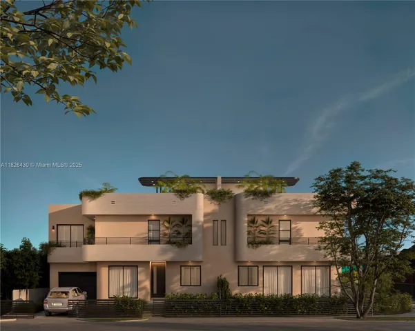 a front view of a building