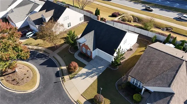 an aerial view of multiple house