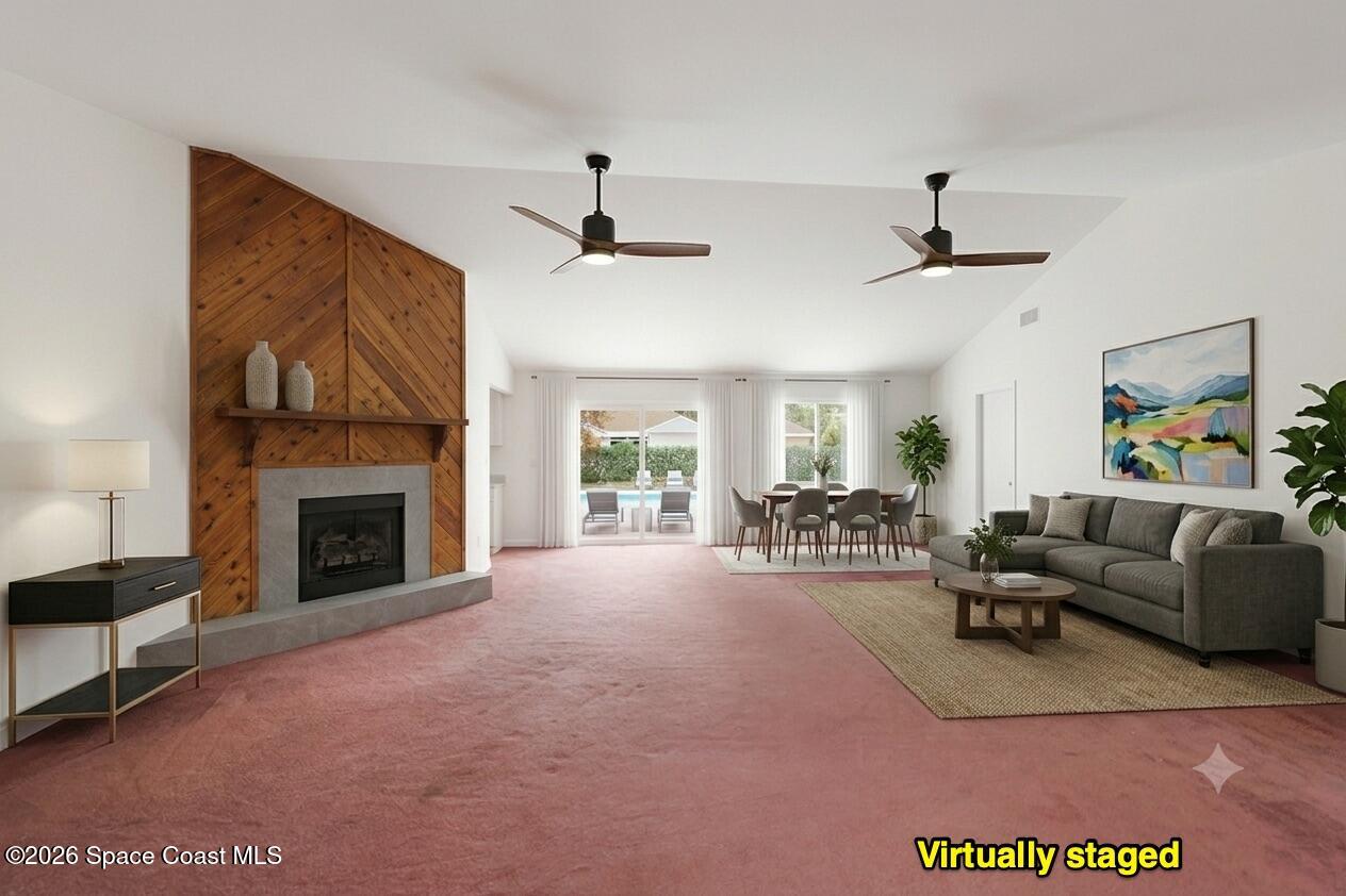 7256 Bright Avenue Cocoa, FL 32927 - Photo 3 of 29 Virtually staged living room