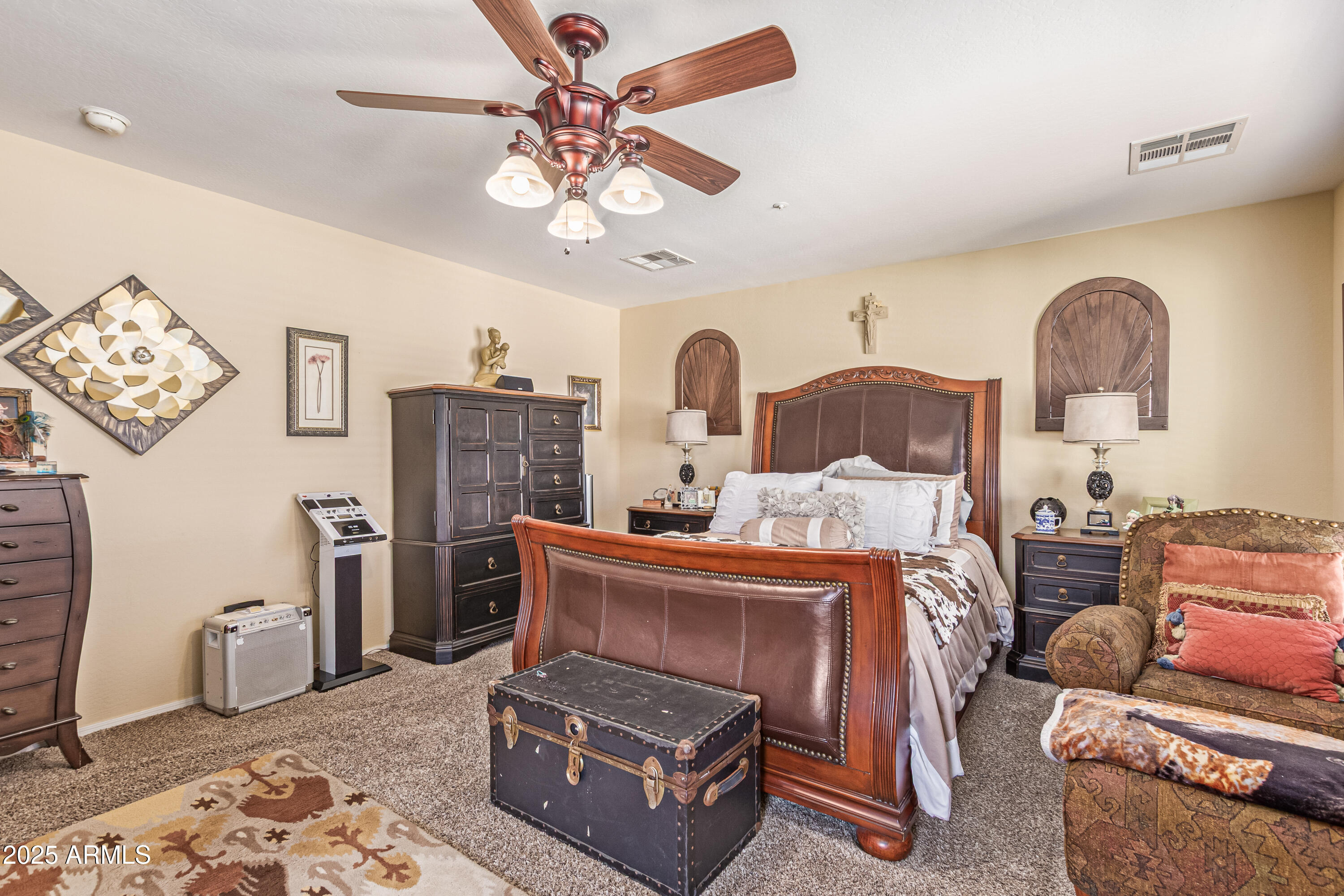 3238 East Ridgewood Lane Gilbert, AZ 85298 - Photo 18 of 43 a living room with furniture and a chandelier