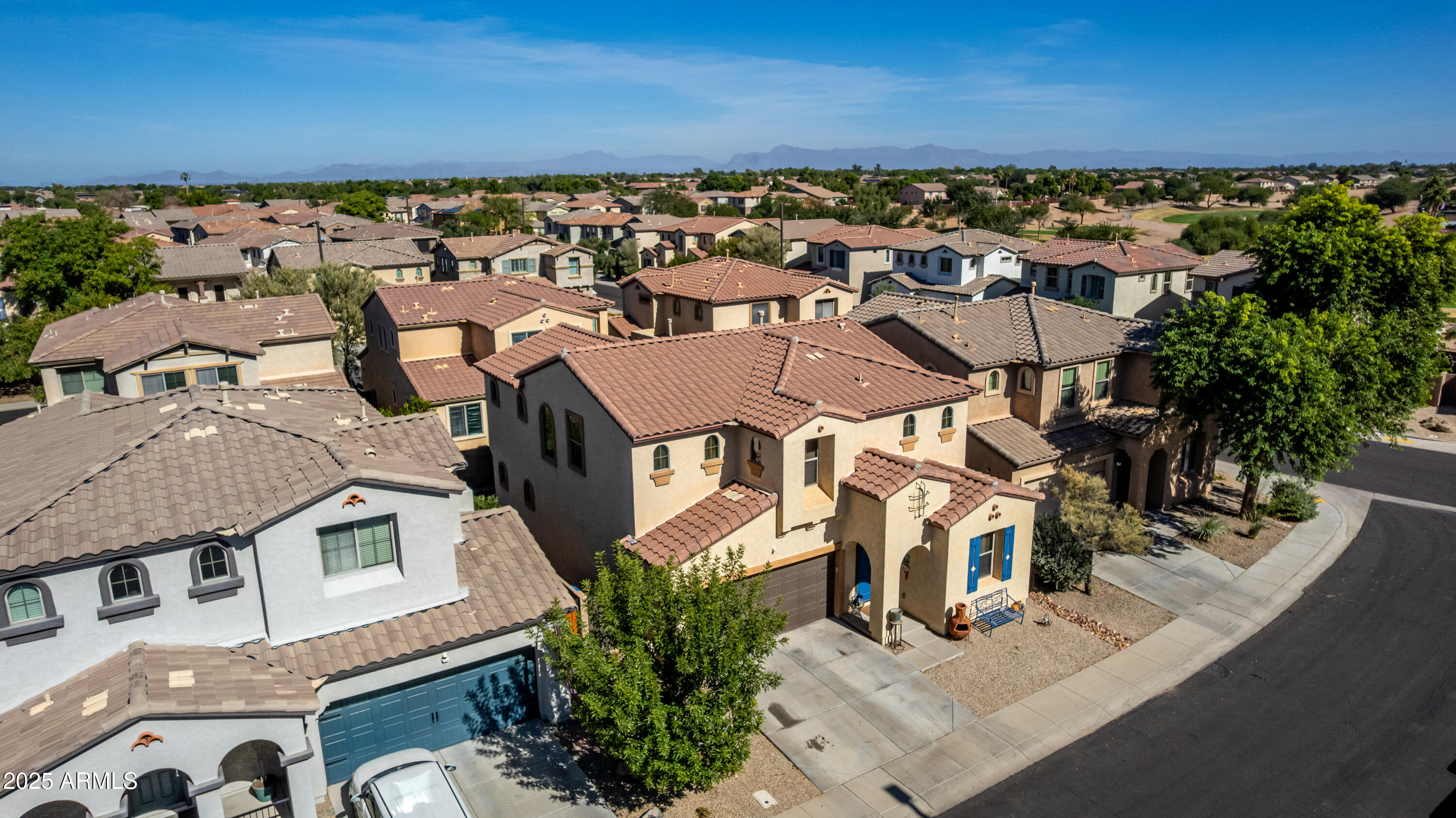 3238 East Ridgewood Lane Gilbert, AZ 85298 - Photo 38 of 43 an aerial view of residential houses with outdoor space