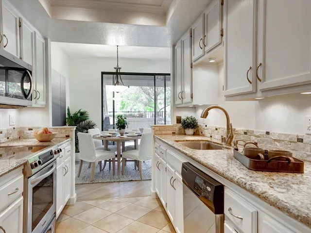 a swimming pool view with a lake view