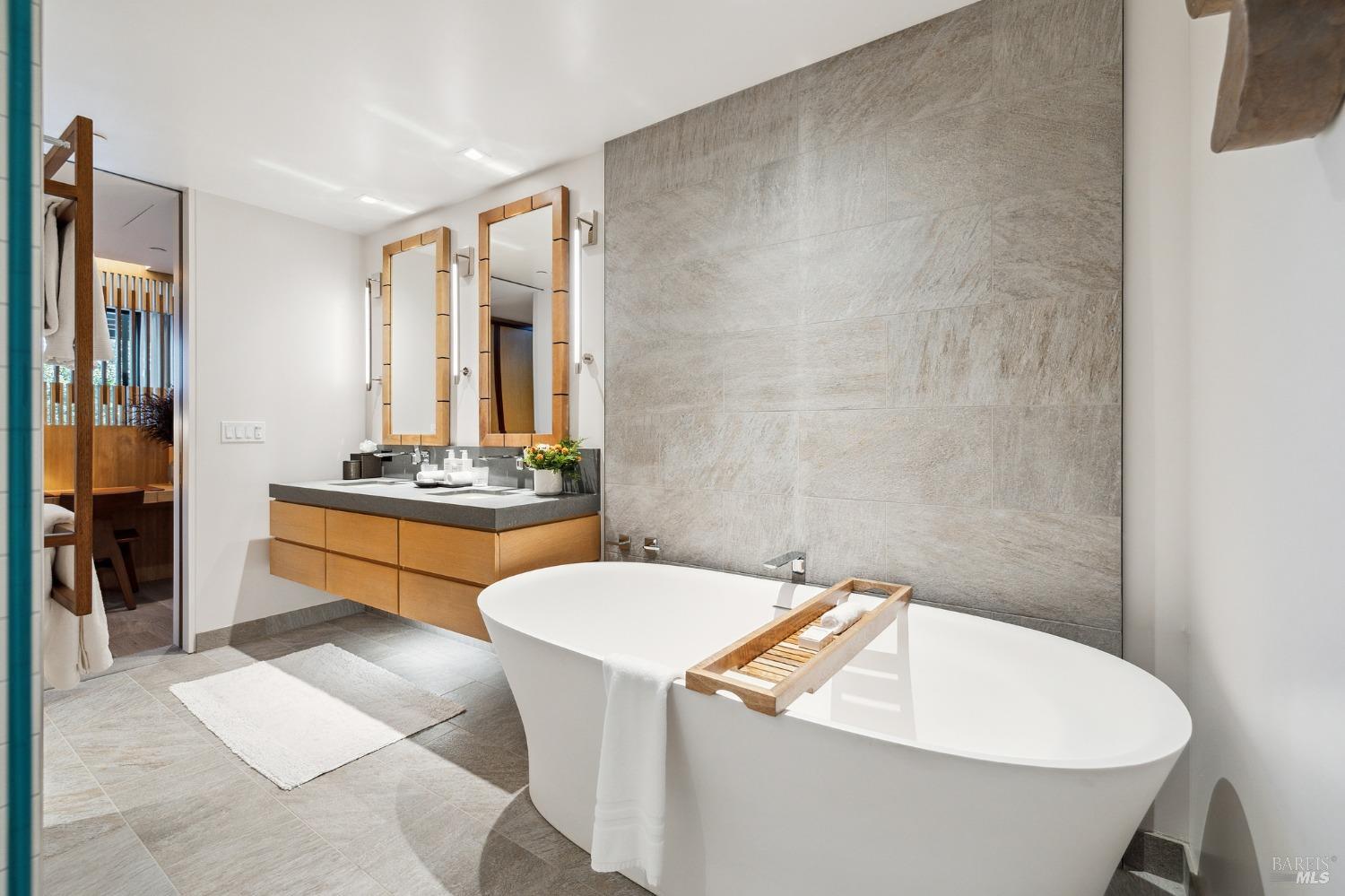 210 East Sumac Court Healdsburg, CA 95448 - Photo 26 of 32 a bathroom with a sink and a mirror