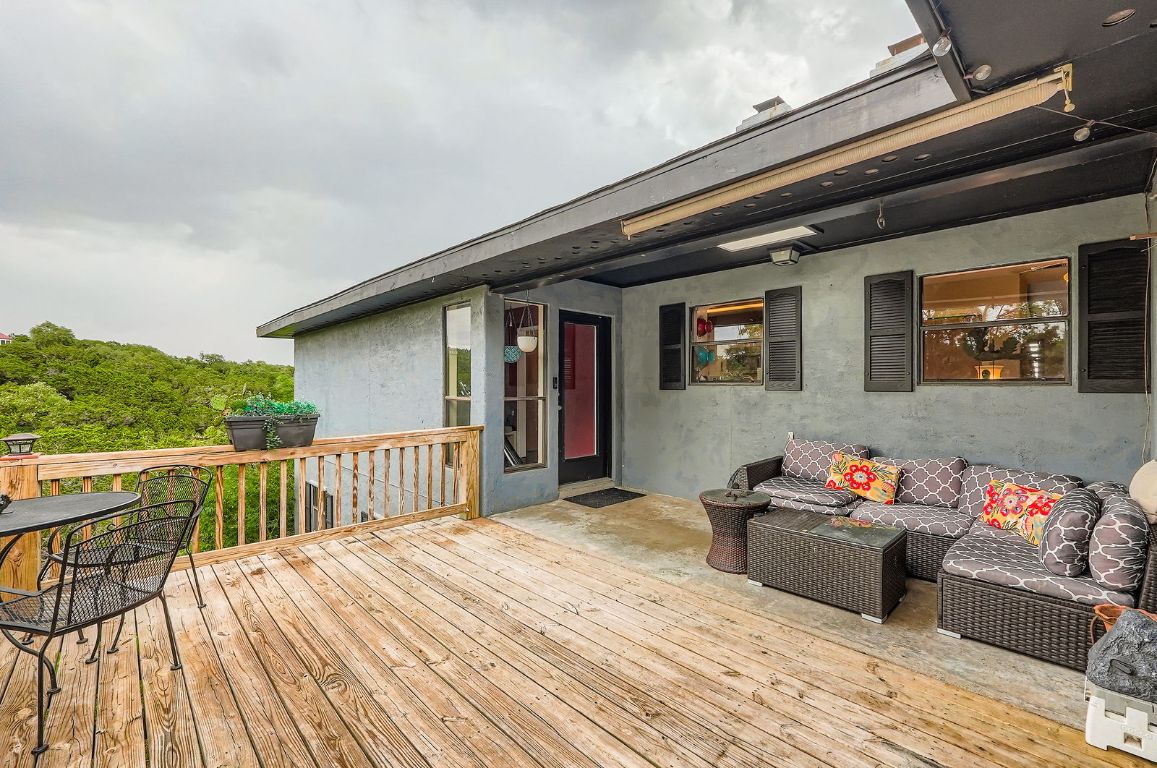 760 Skyline Ridge Lookout Wimberley, TX 78676 - Photo 35 of 40 Wooden deck featuring outdoor lounge area