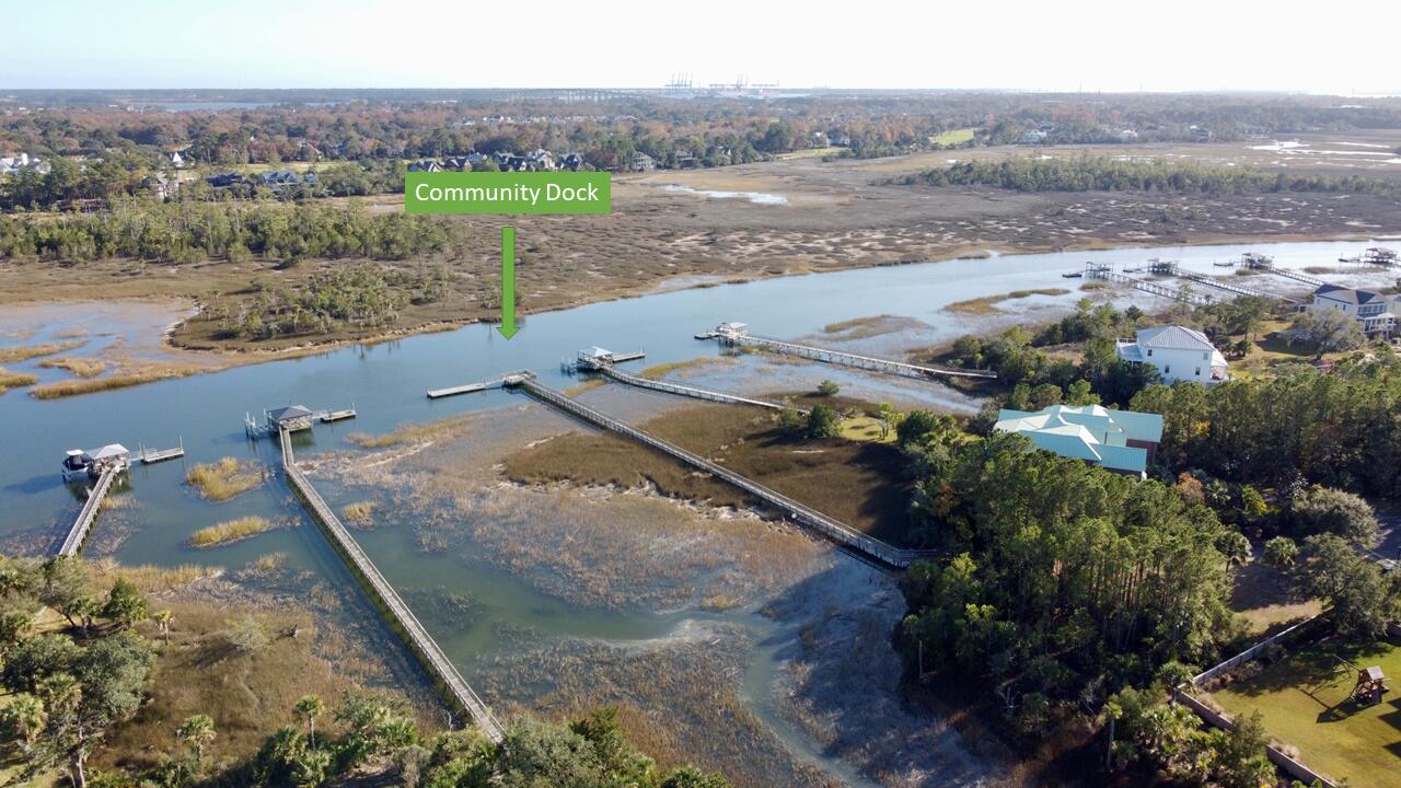 1084 Rivershore Road Charleston, SC 29492 - Photo 92 of 114 Drone Photos Marked Community Dock