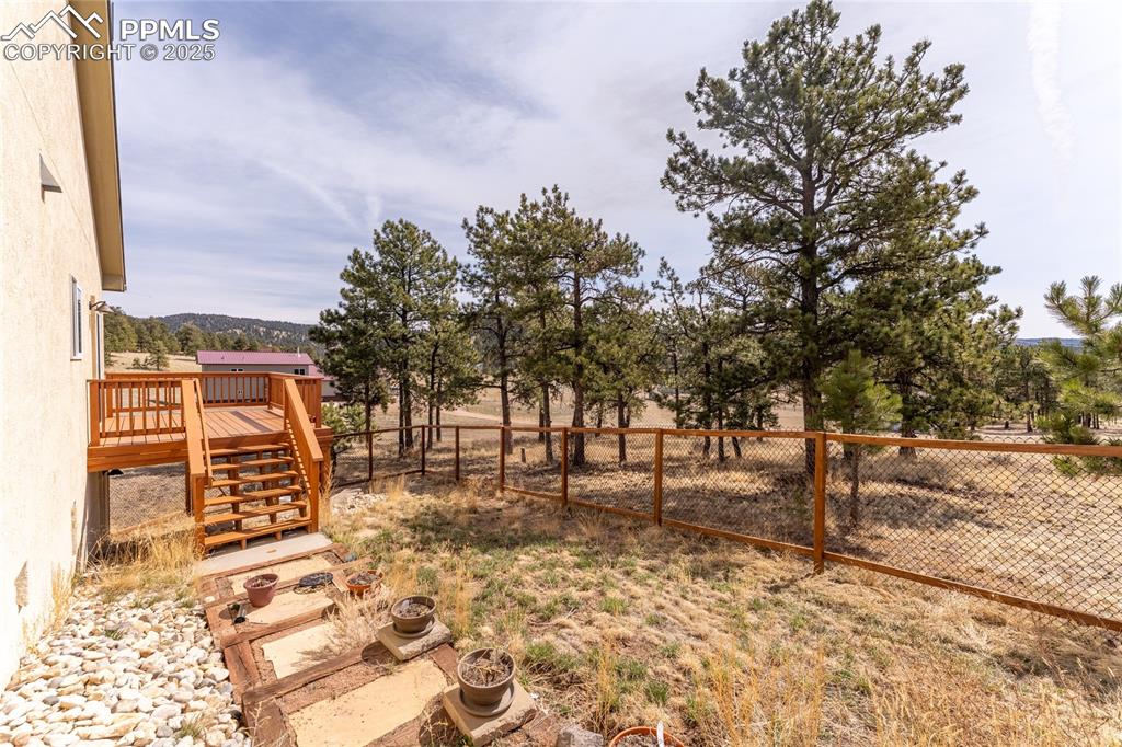 2649 Southpark Road Florissant, CO 80816 - Photo 28 of 42 a backyard of a house with lots of green space
