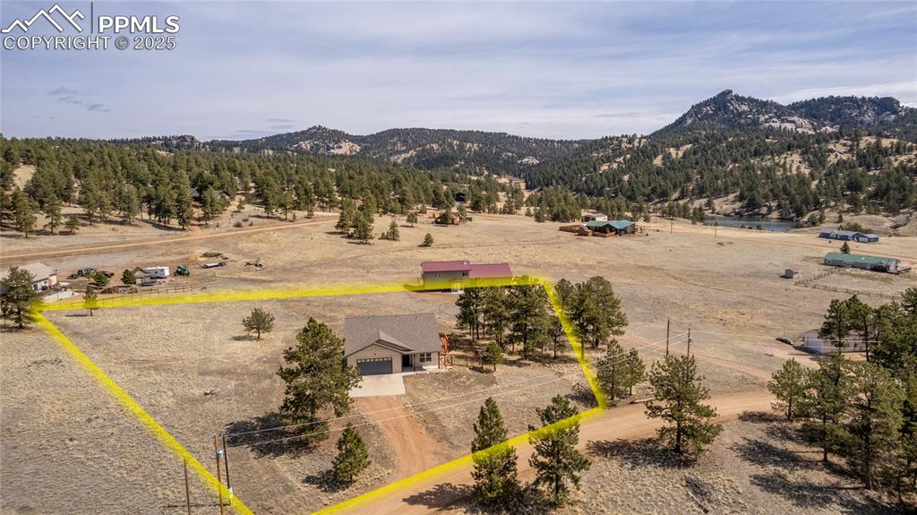 2649 Southpark Road Florissant, CO 80816 - Photo 33 of 42 a view of a lake with a mountain