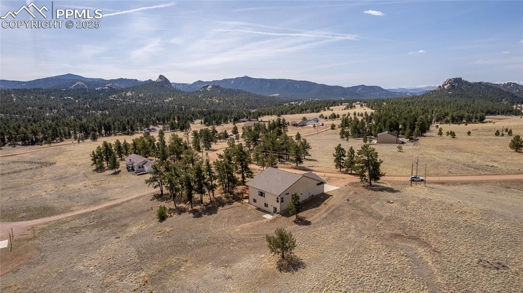 2649 Southpark Road Florissant, CO 80816 - Photo 34 of 42 an aerial view of a town with couple of houses in the background