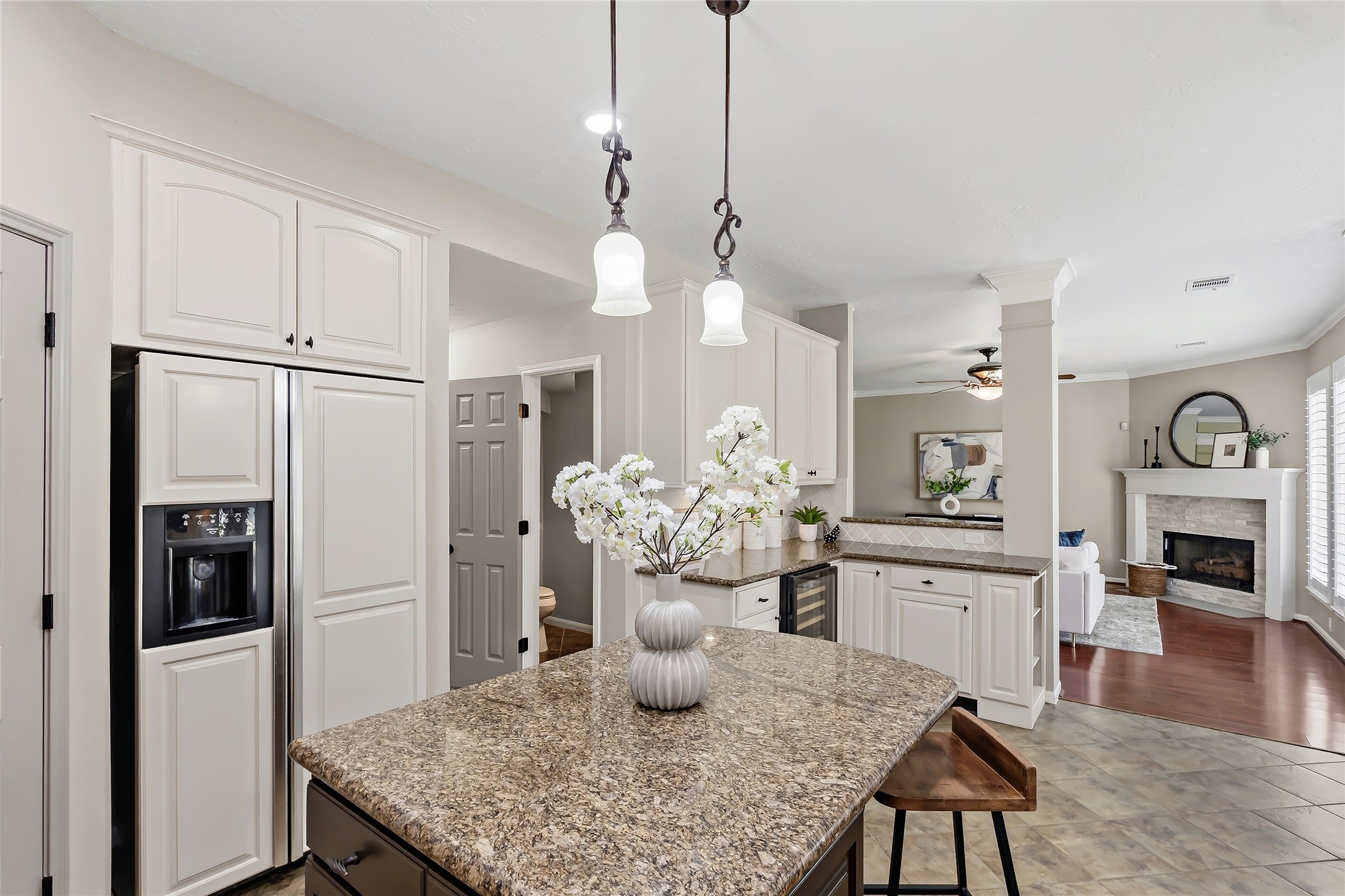 3335 Woods Edge Drive Spring, TX 77388 - Photo 18 of 47 Kitchen with built in refrigerator